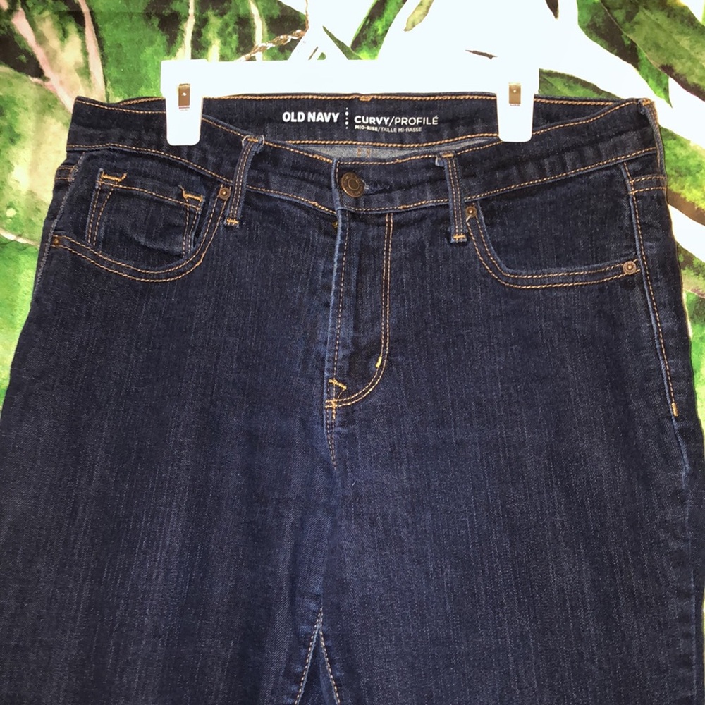 Old Navy Curvy Mid-rise Denim Wide-leg Jeans